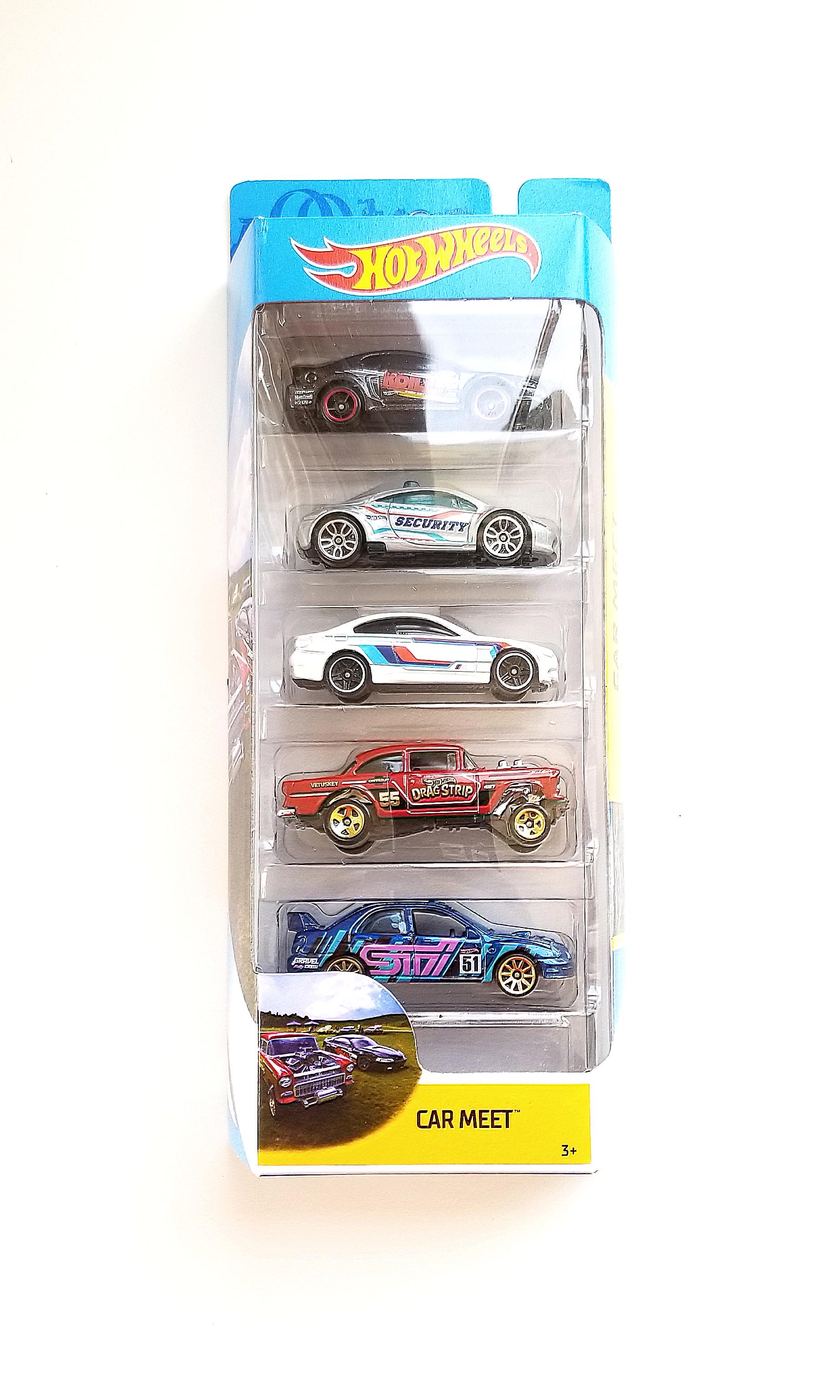 Hot wheels car 2025 meet 5 pack 2018