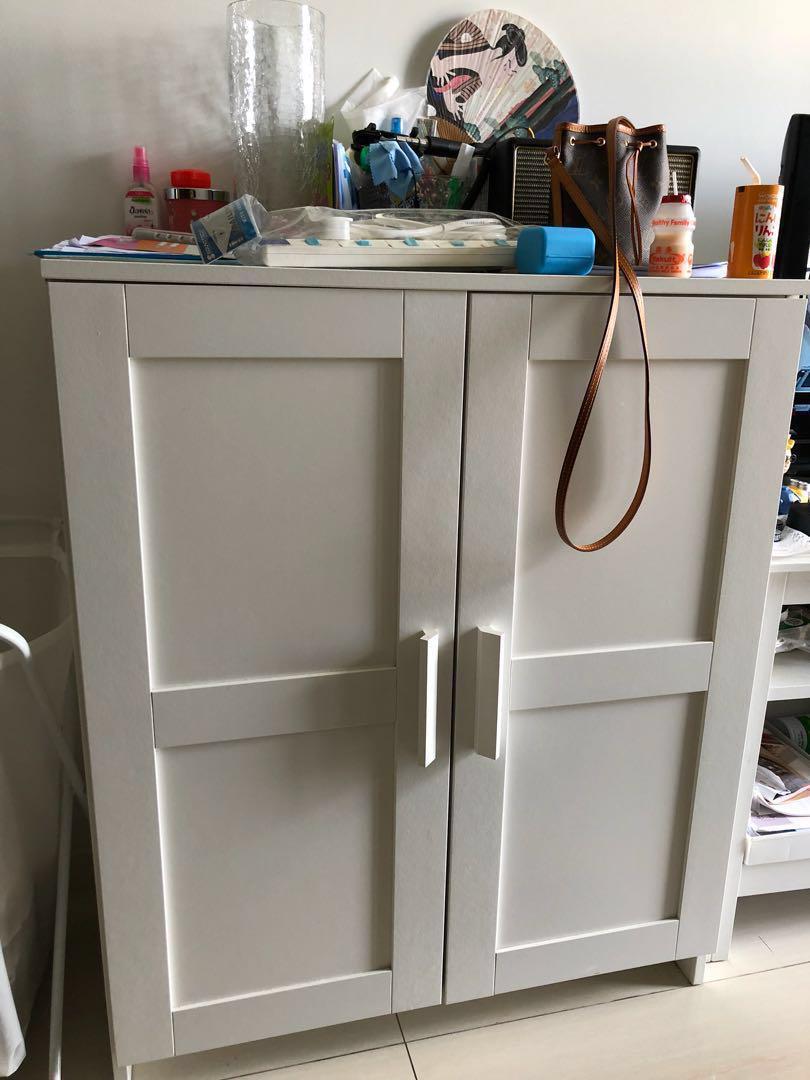 Ikea Brimnes Cabinet With Doors Furniture Shelves Drawers On Carousell