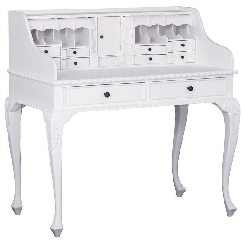 July30 Aug5 Qanne French Writing Table Rolltop Desk White Furniture Photo