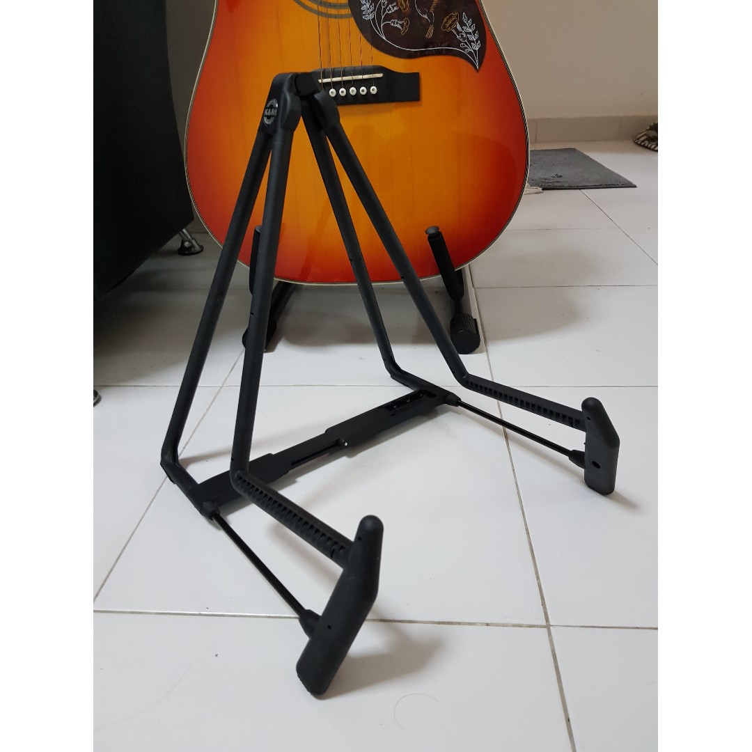 K&M 17580-A Heli 2 Acoustic Guitar Stand ( Black ), Hobbies & Toys 