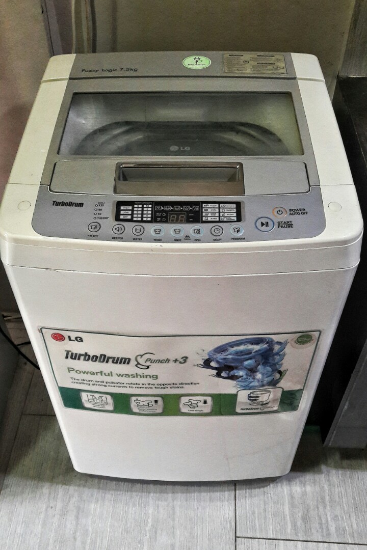 Lg fuzzy logic 7.5 sales kg washing machine