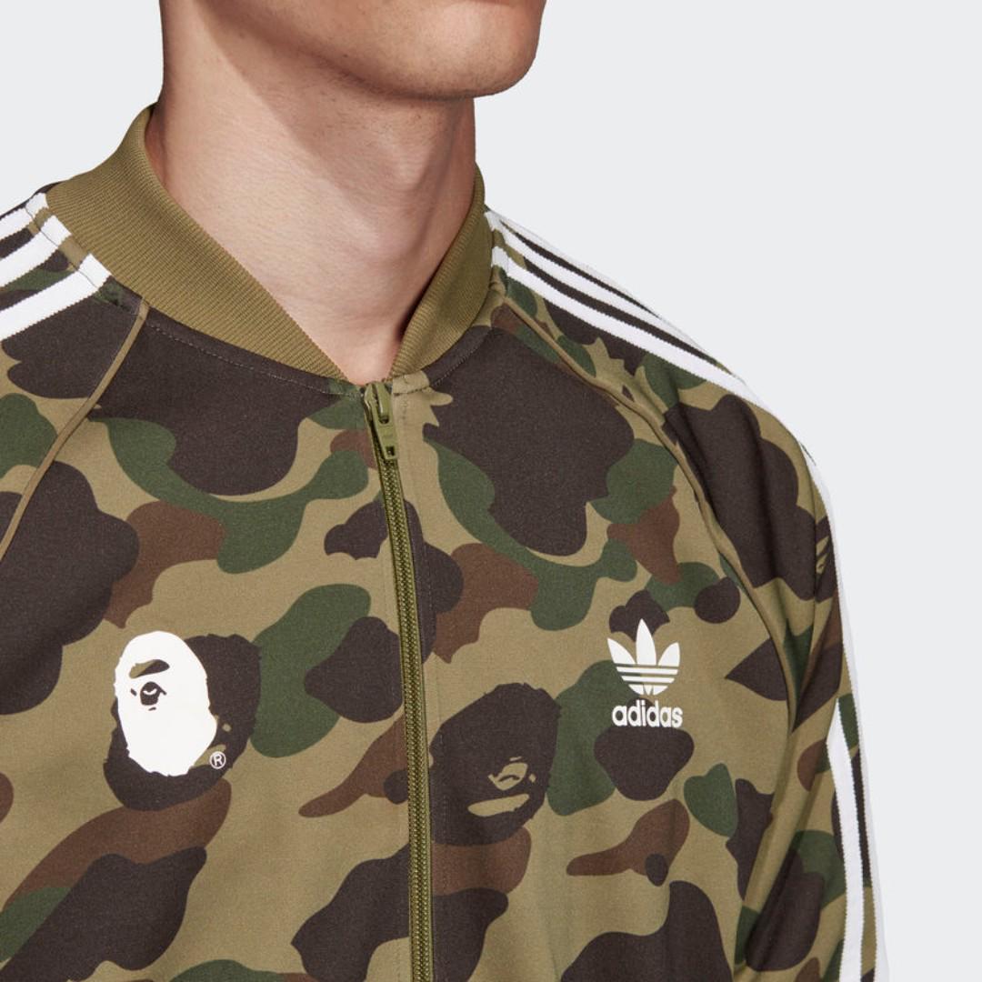 Bape x adidas adicolor track top olive cargo store