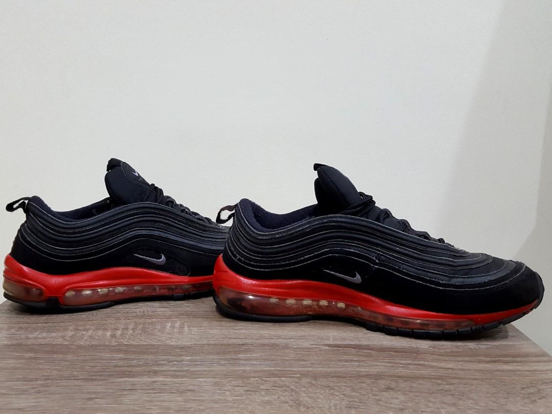 Nike air max 97 black challenge red top