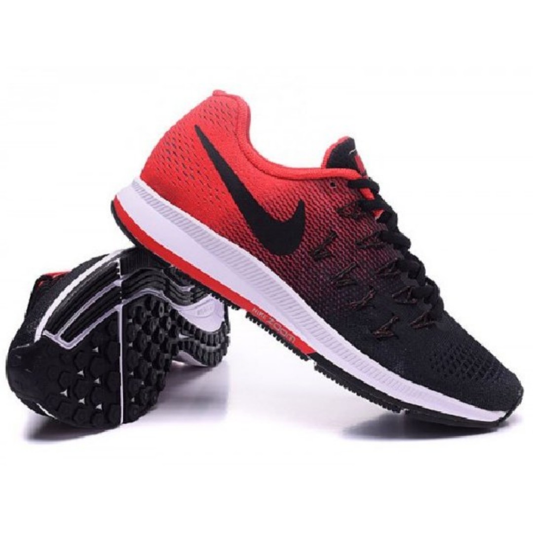 Nike air pegasus 33 black red running shoes sales