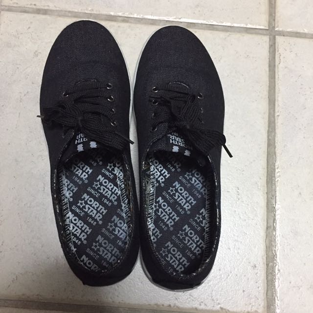 North Star black shoes, Women's Fashion, Footwear, Sneakers on Carousell