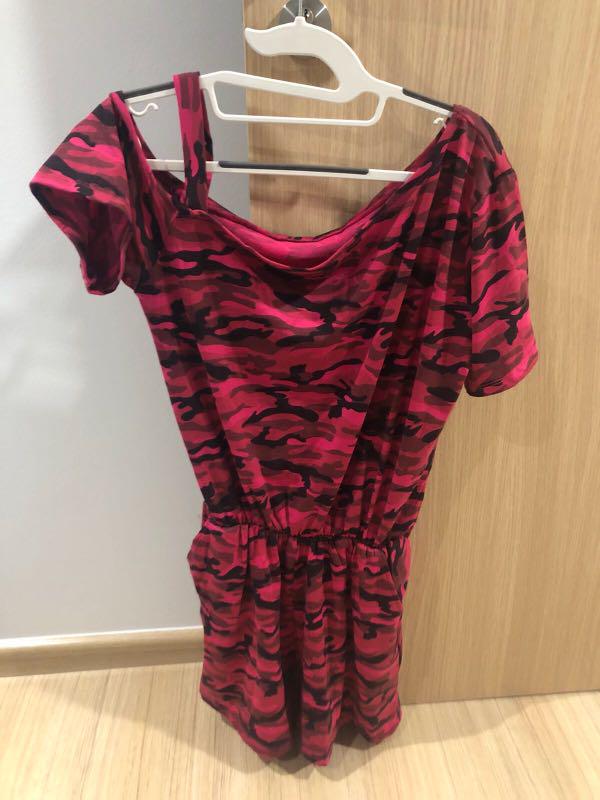 Pink camo romper clearance