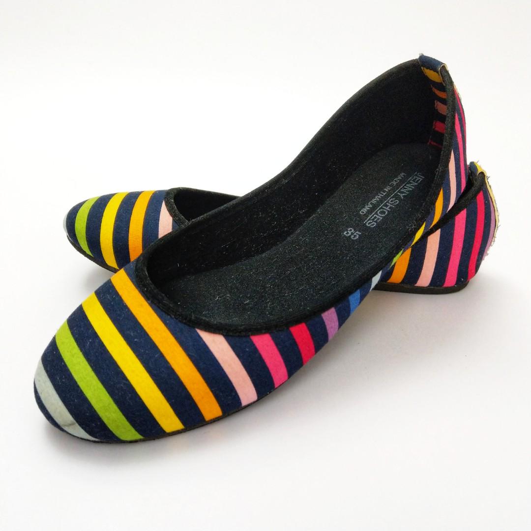 Rainbow Ballet Flats Size 35
