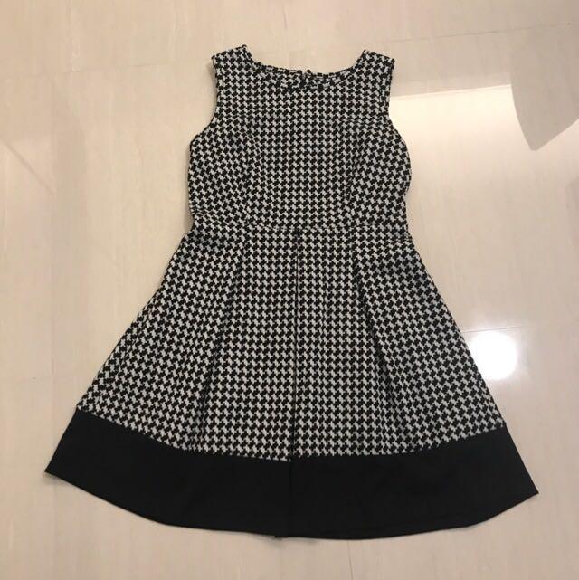 calvin klein houndstooth dress