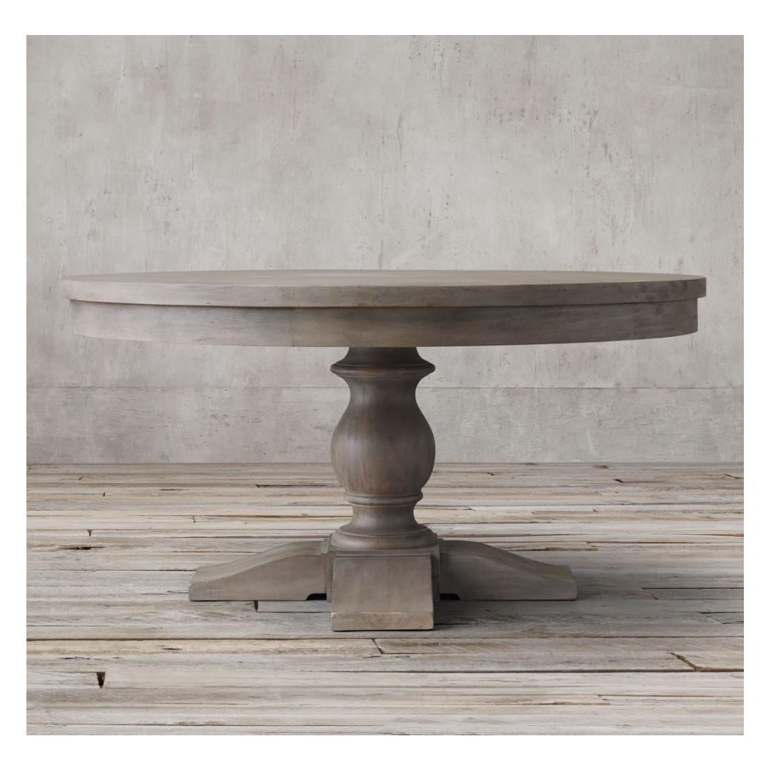 Round Solid Wood Dining Table by Restoration Hardware, Furniture & Home Living, Furniture