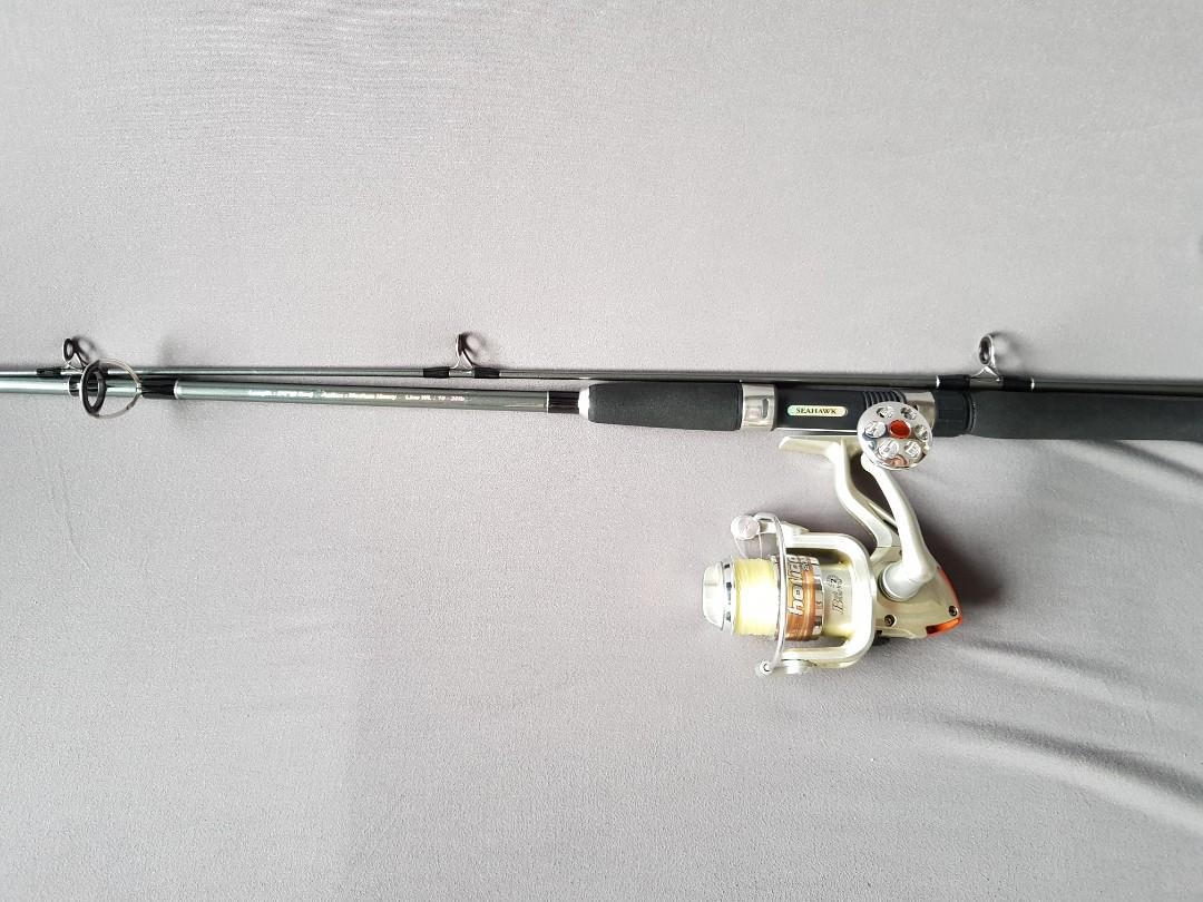 Seahawk fishing rod and reel, Sports Equipment, Fishing on Carousell