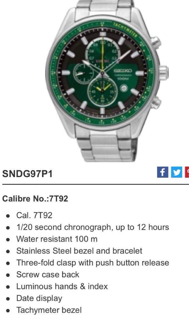 Seiko Criteria Chronograph SNDG97P1 Luxury Watches on Carousell