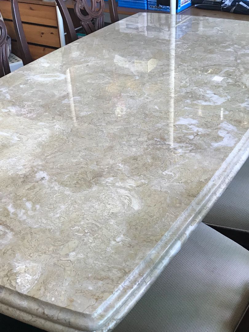 Solid Marble Dining Table Set Furniture Tables Chairs On Carou Photo