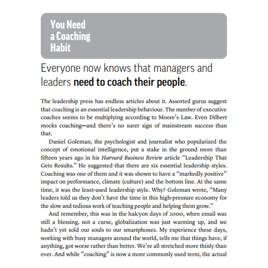 The Coaching Habit Say Less Ask More Change The Way You Lead