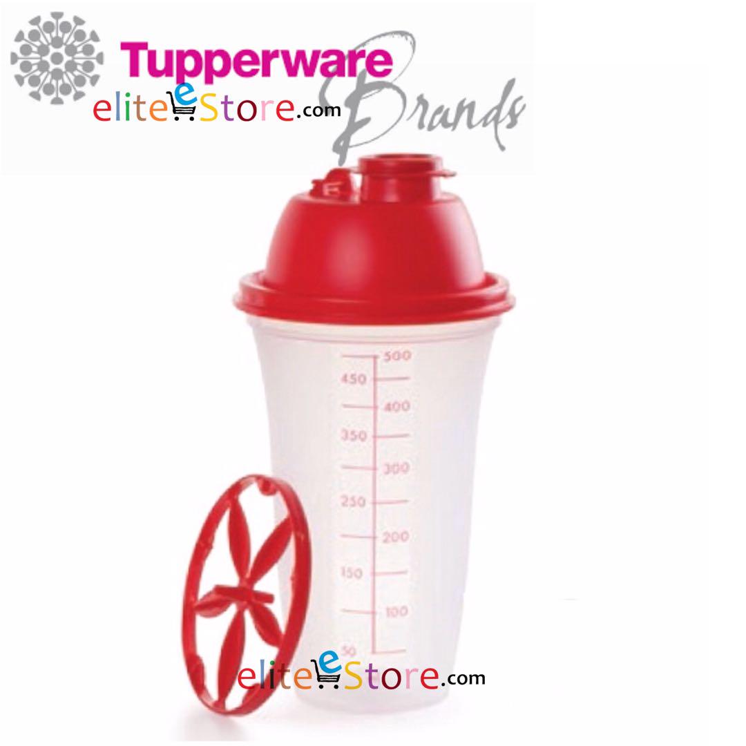 Tupperware Quick Shake 500ml Juice Shaker Bottle [RedWhite], Furniture