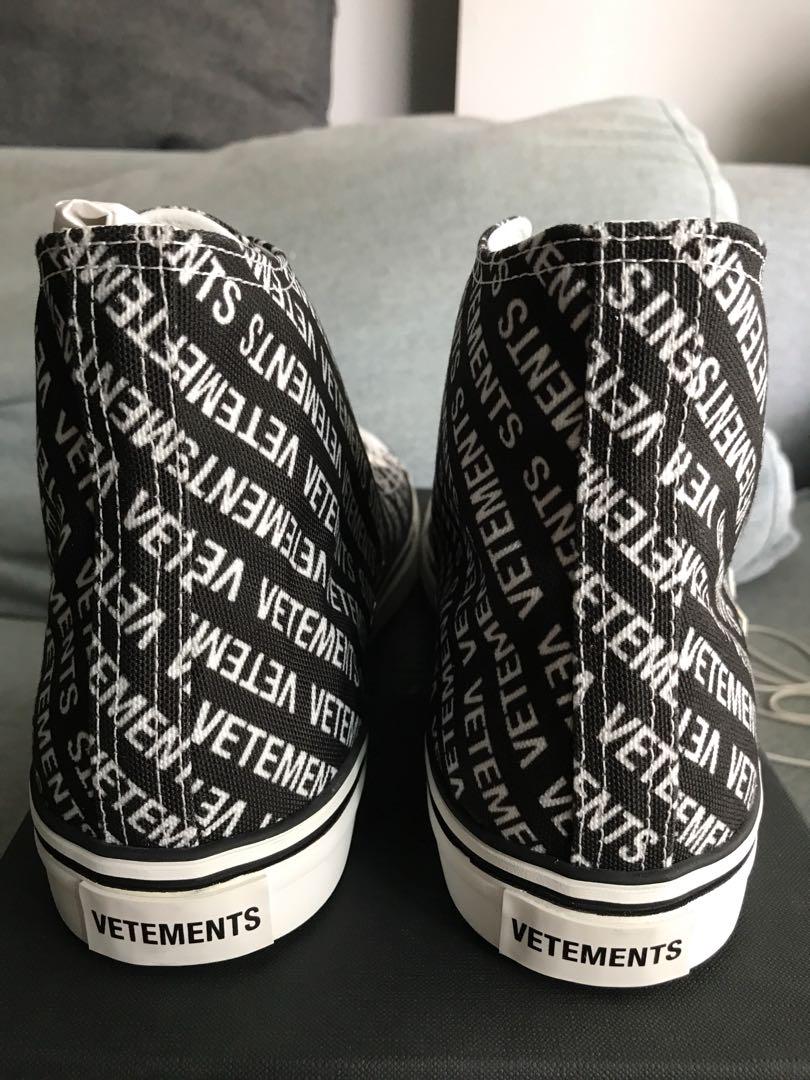 Vetements printed canvas sneakers top