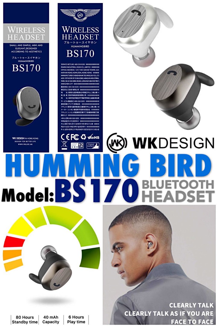 Image result for WK BS170 Bluetooth Wireless Earpiece