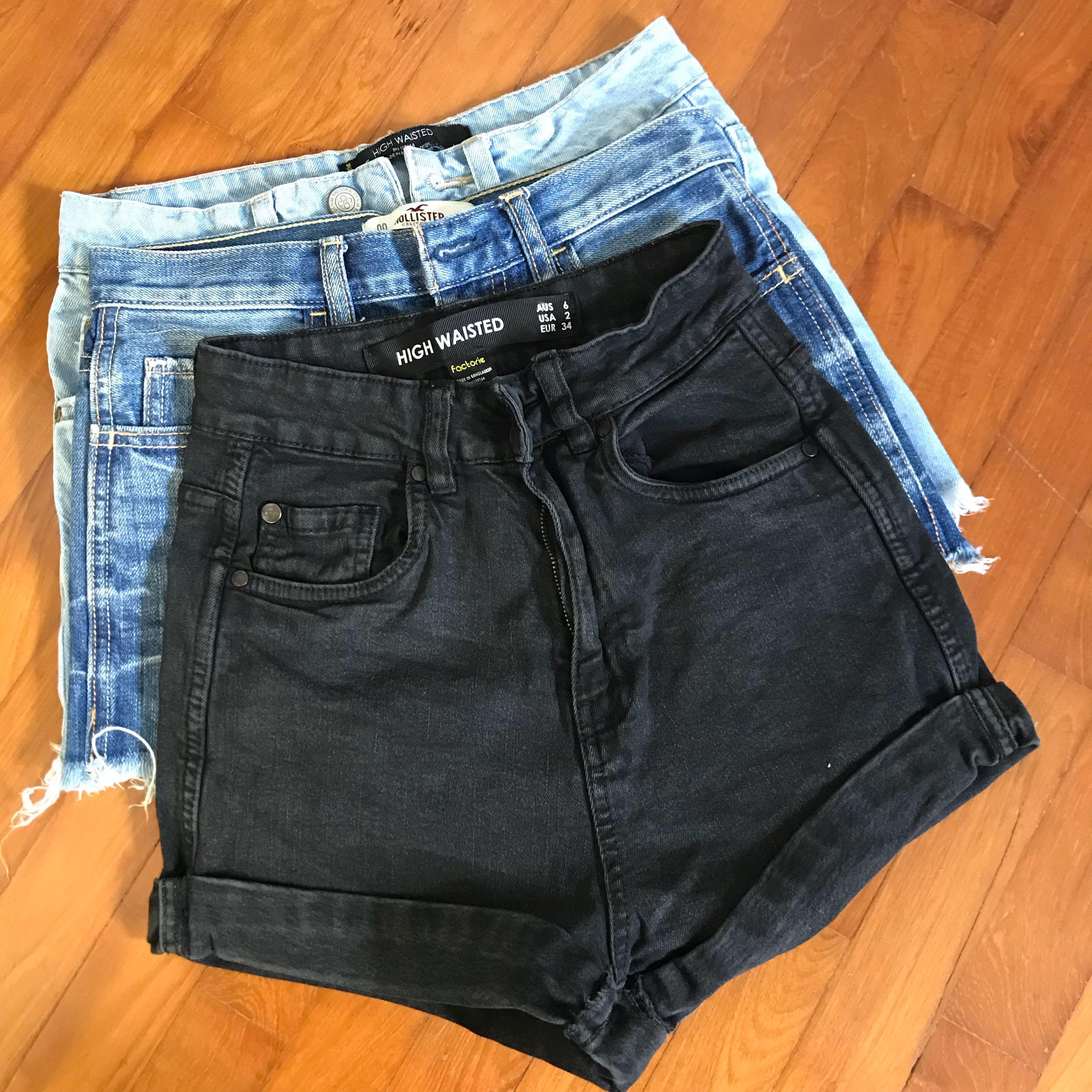 high waisted ripped jeans hollister
