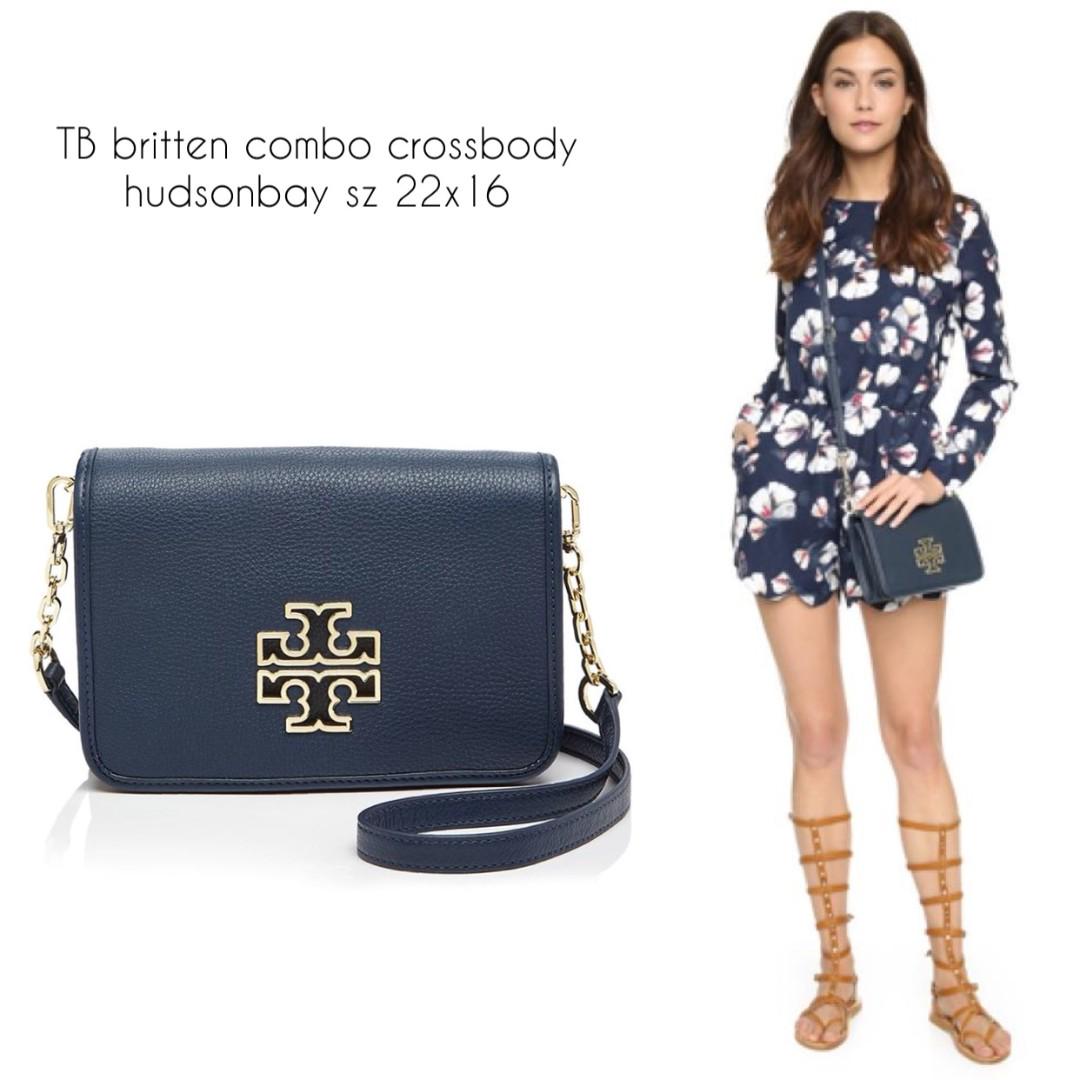 authentic tory burch britten combo crossbody bag hudson bay