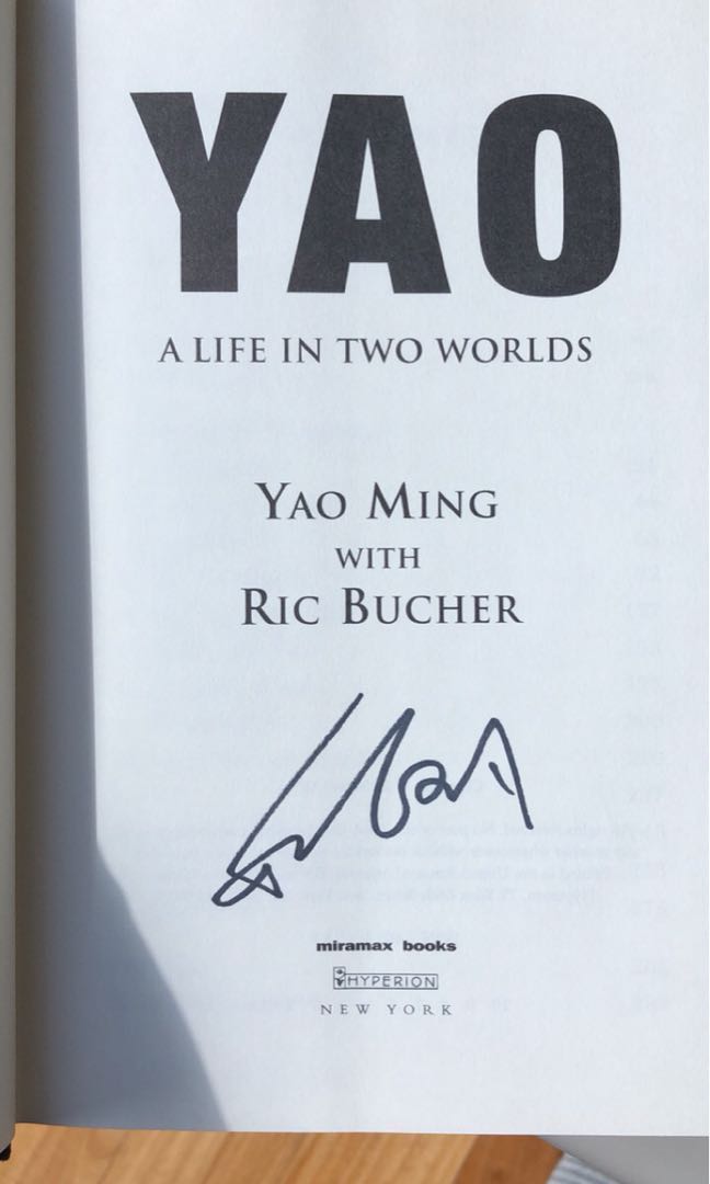 yao ming autograph