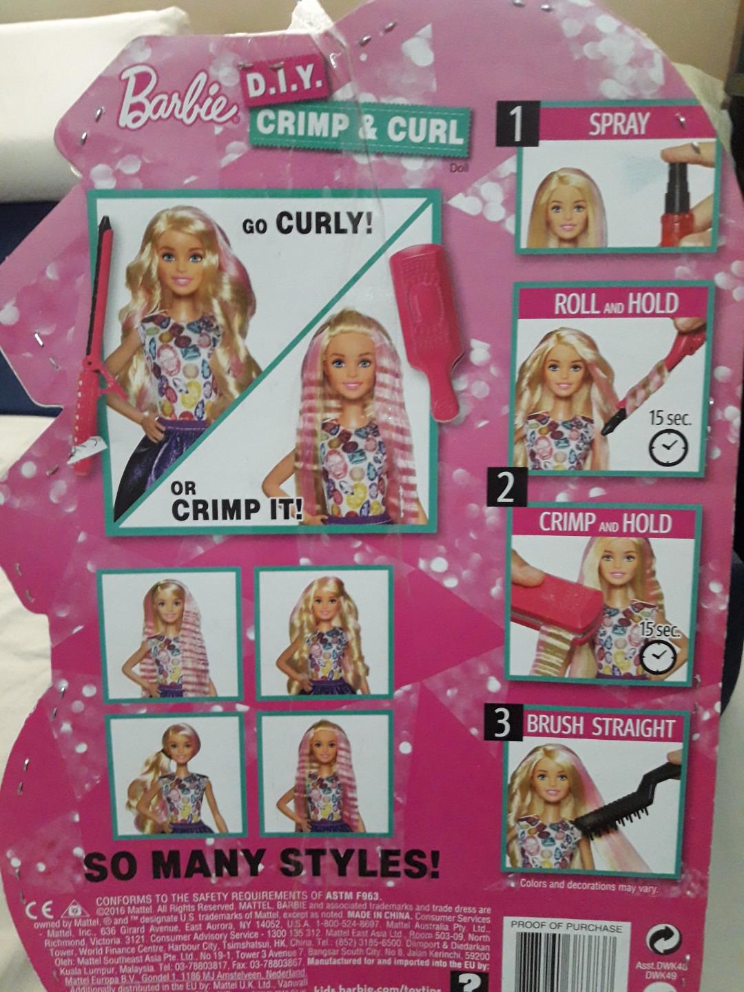 Barbie diy 2025 crimps and curls