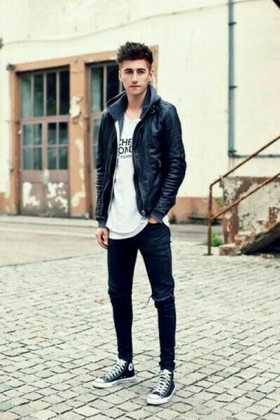 Converse high cut outfit online men