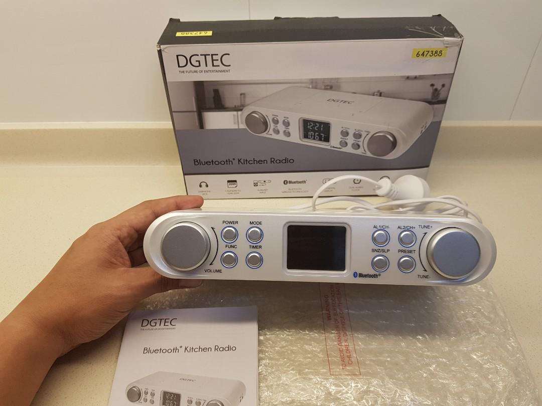 DGTEC Bluetooth Kitchen Radio (with FM, alarm, calender etc) > From