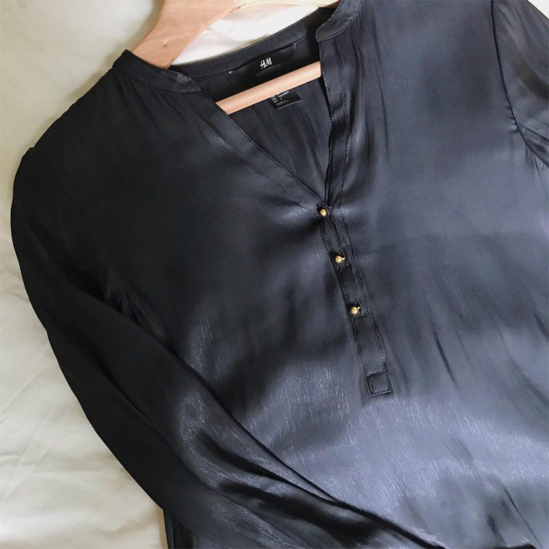 h&m sheer blouse