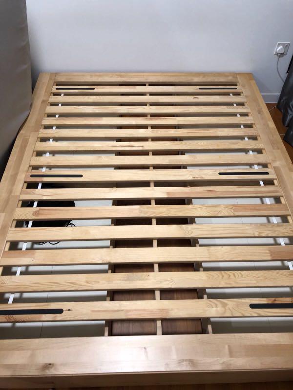 IKEA queen size bed frame MANDAL, Furniture & Home Living, Furniture, Bed Frames & Mattresses on