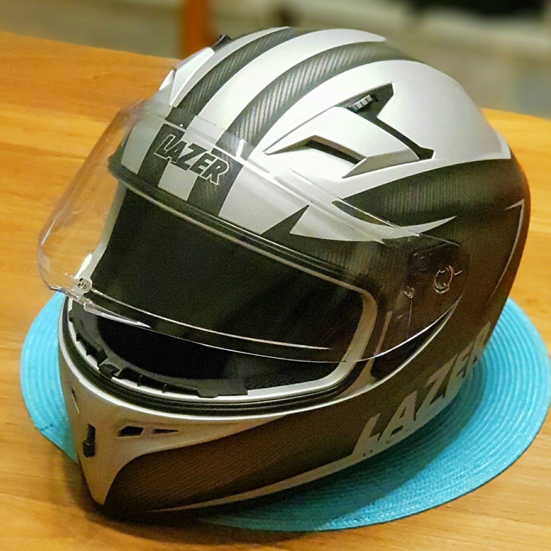 lazer carbonio fullface full face helmet helmets motorbike pillion