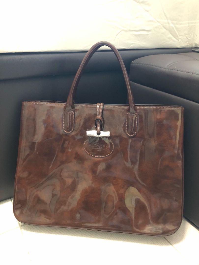 longchamp brown leather bag