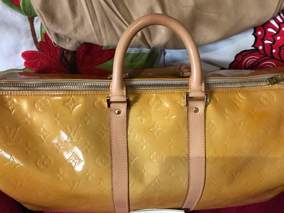 Louis Vuitton Keepall 50 Vernis beige, Women's Fashion, Bags \u0026 Wallets,  Purses \u0026 Pouches on Carousell