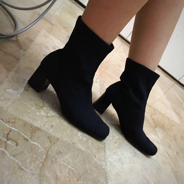 marks and spencer long black boots