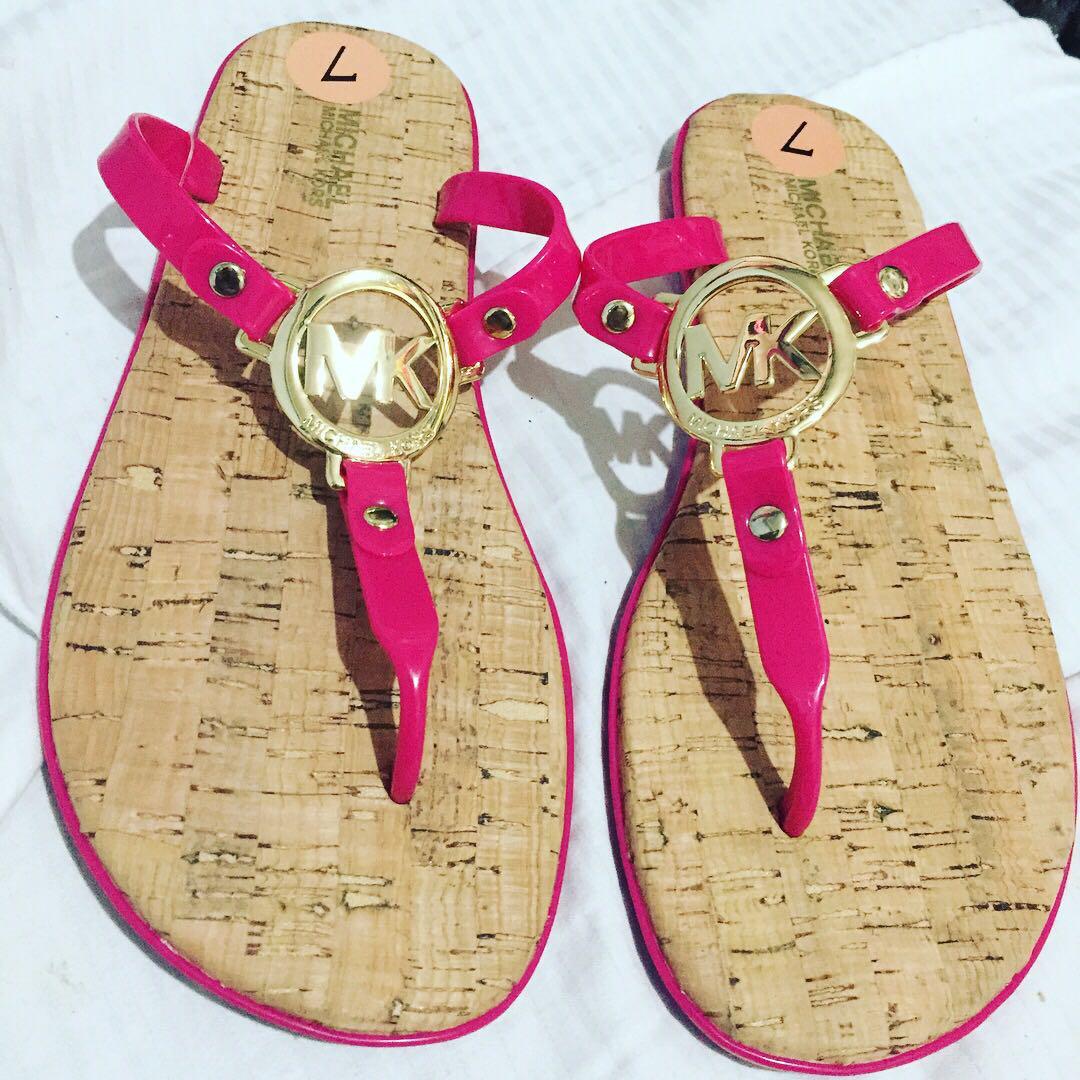 michael kors pink jelly sandals