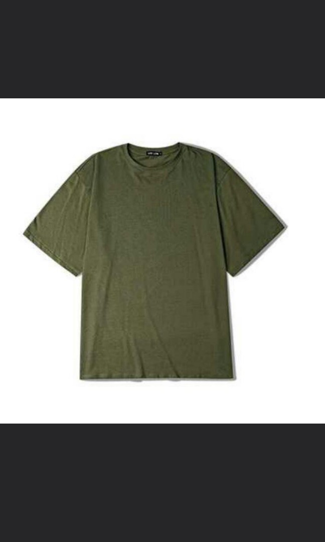 Oversized olive green t shirt clearance