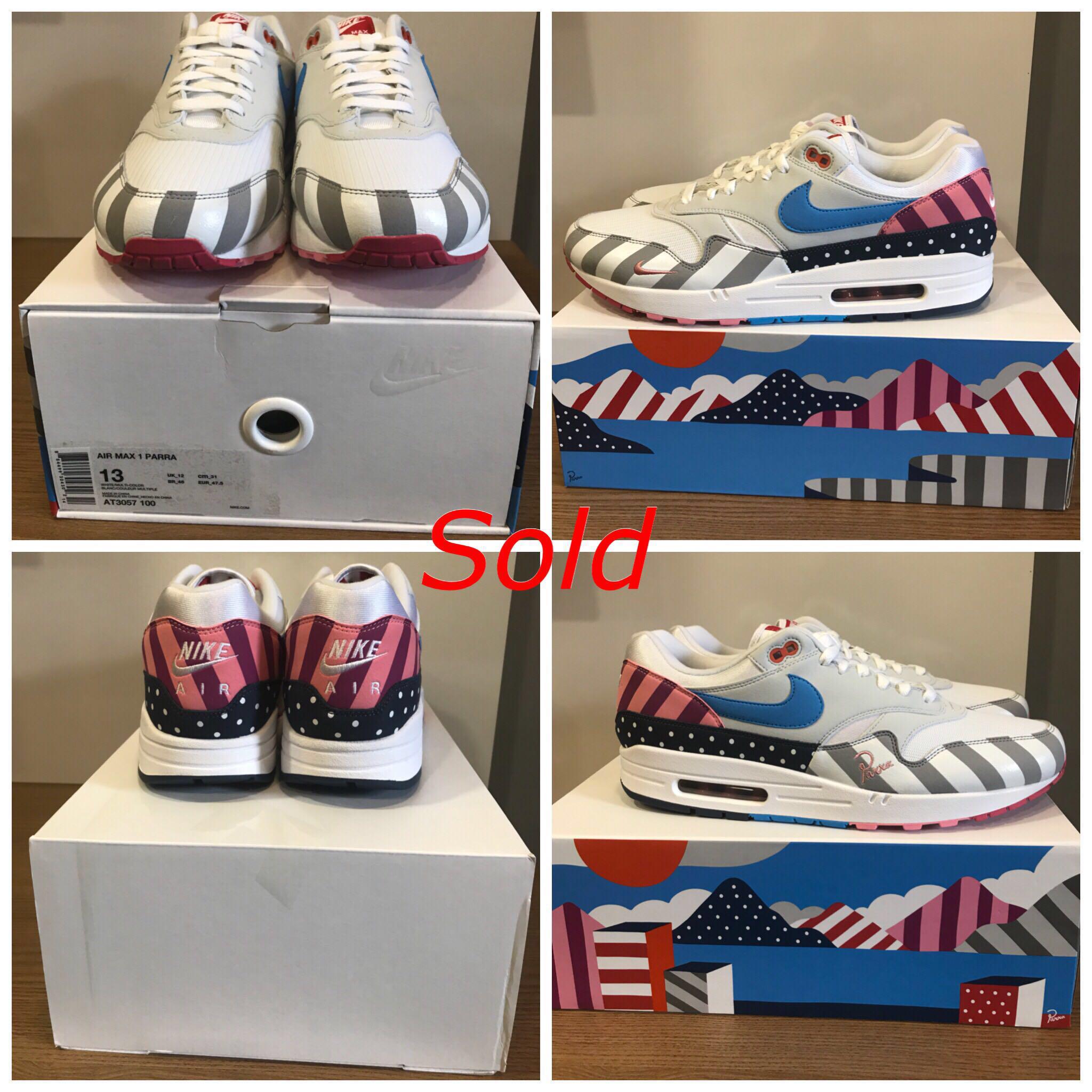 Parra x Nike AIR MAX 1 (US 7.5 / US 10.5/ US 13), Men's Fashion, Footwear,  Sneakers on Carousell