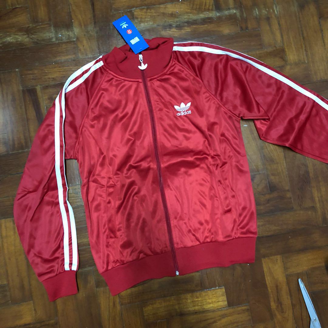 red adidas jacket womens