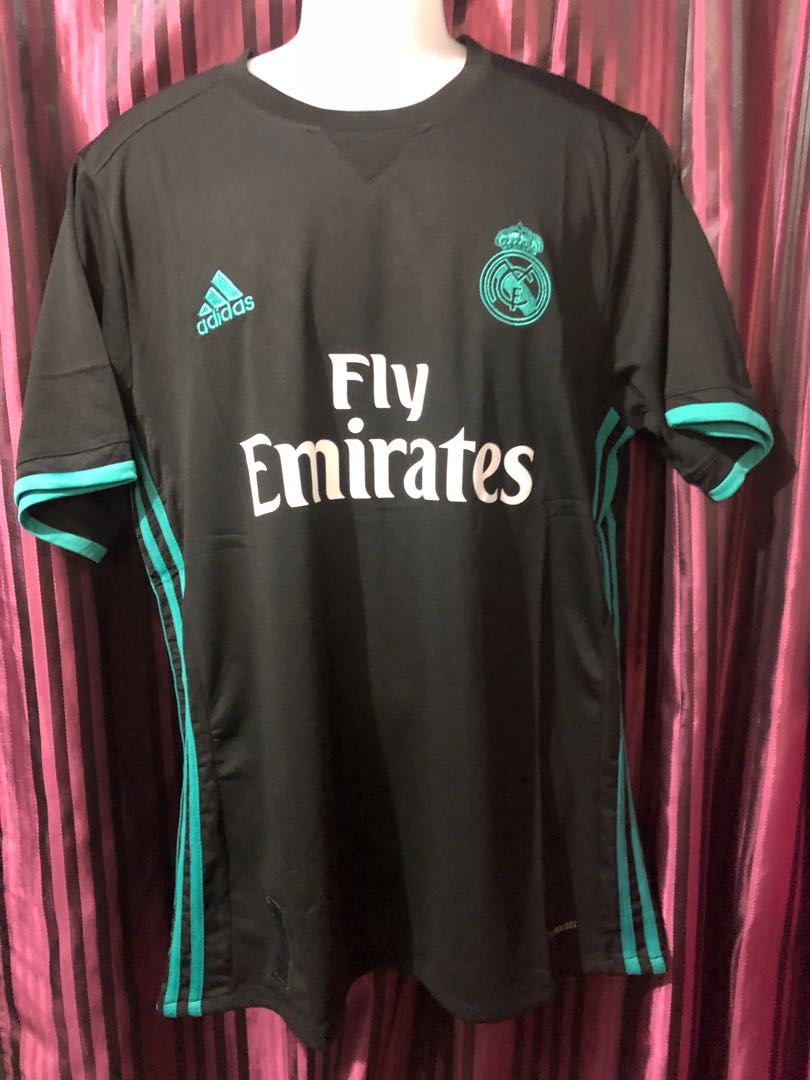 real madrid black and green jersey