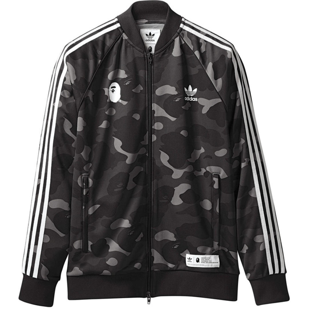 Bape adidas jacket 2025 black