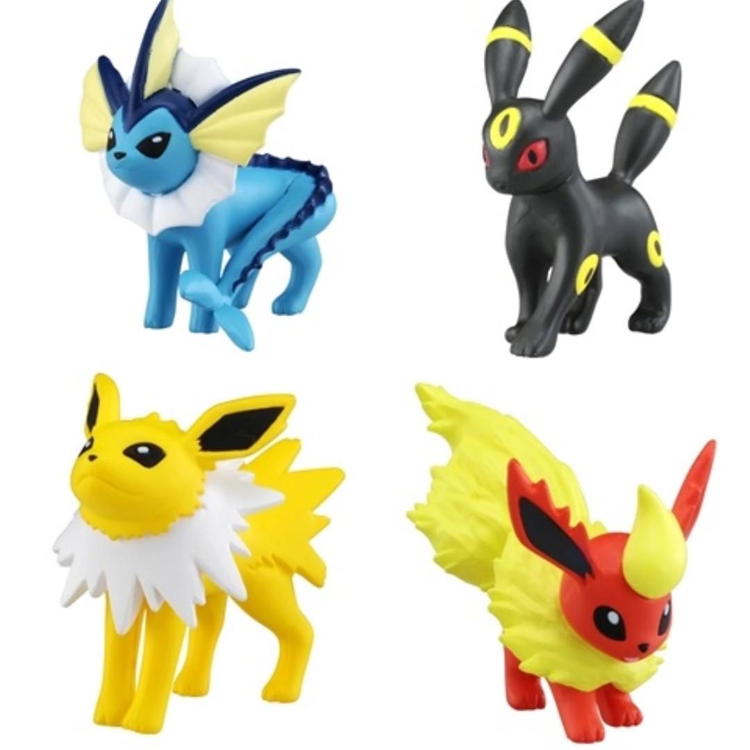 Jolteon Flareon Mini Figure 3 Pack Sealed Box 4 Pokemon Tomy Vaporeon Toys Games Toys Games Tv Movie Character Toys