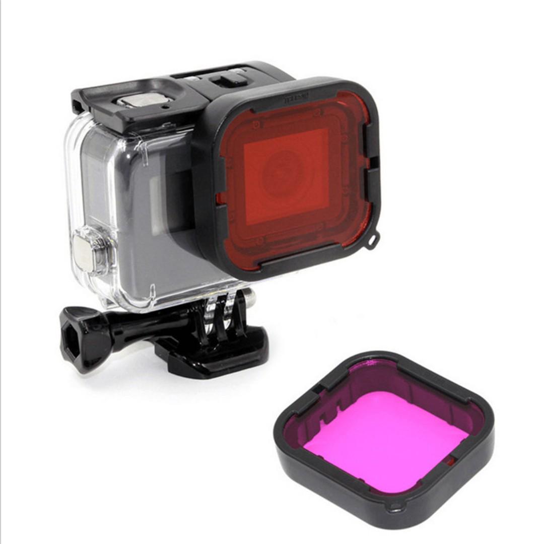 TELESIN Underwater Diving Red and Purple Filter Lens for GoPro Hero 7