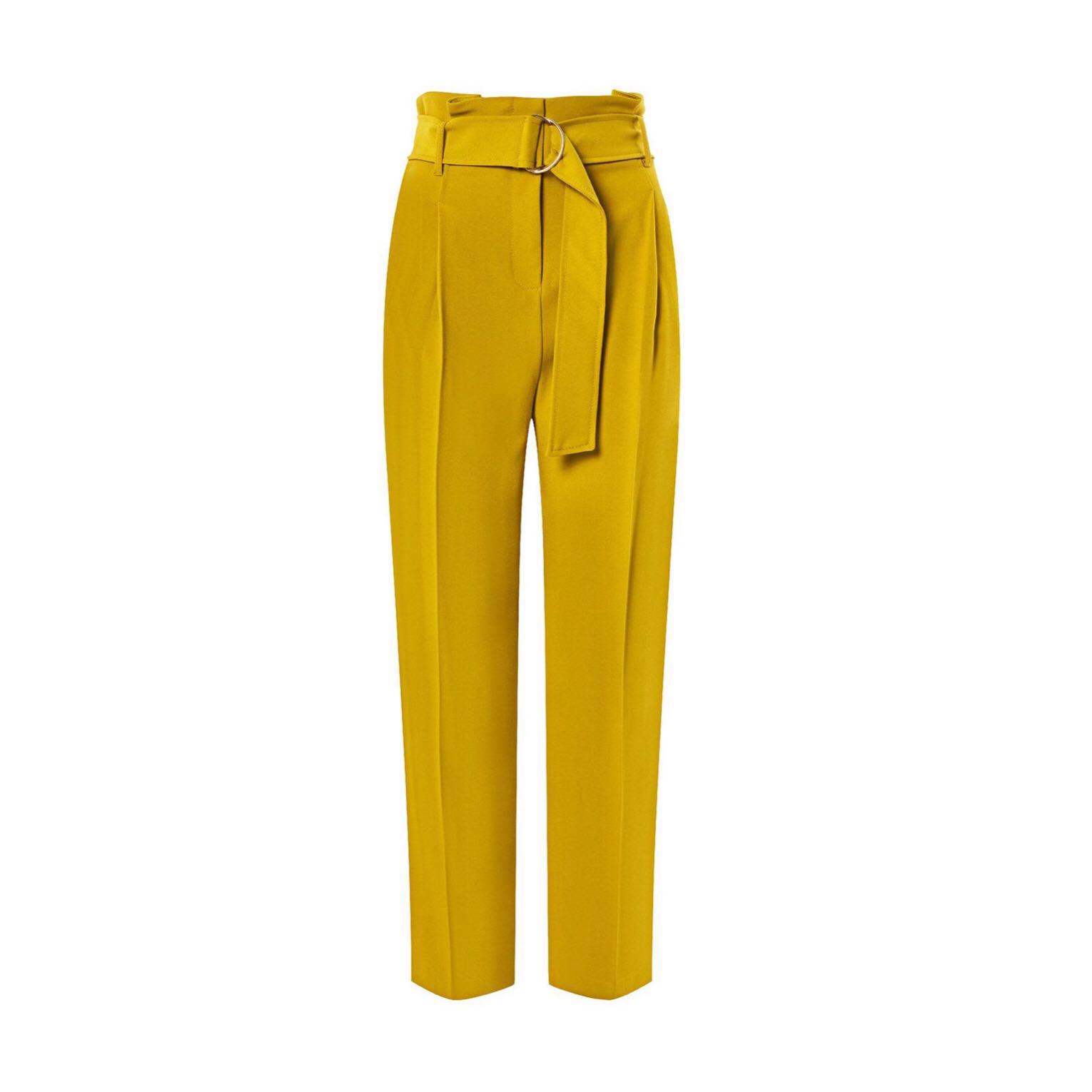 Topshop coord straight leg wavy print trouser in yellow  ASOS