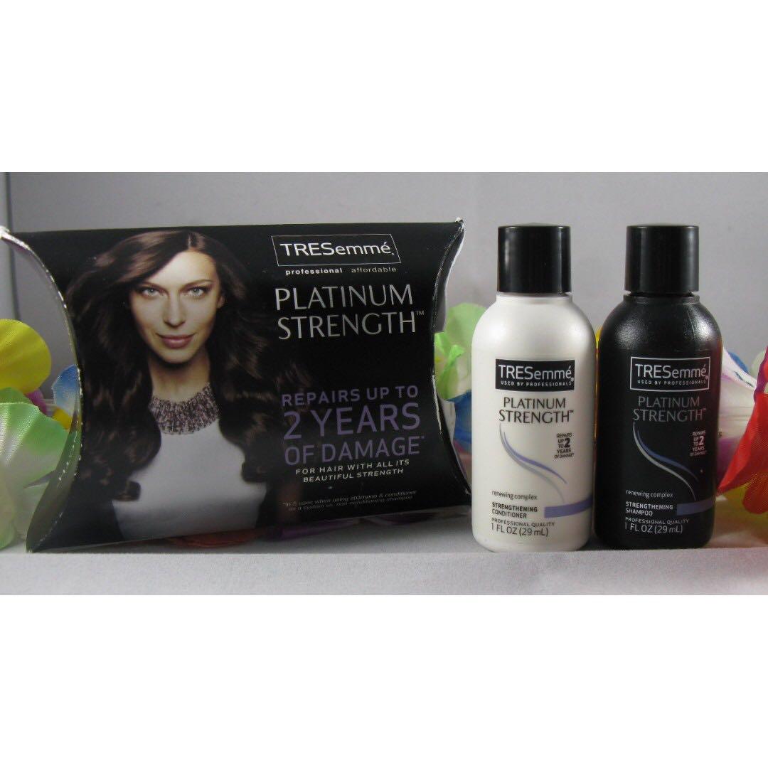 ☘TRES emme Paltinum Strength Shampoo & Conditioner (Travel Pack), Beauty &  Personal Care, Hair on Carousell