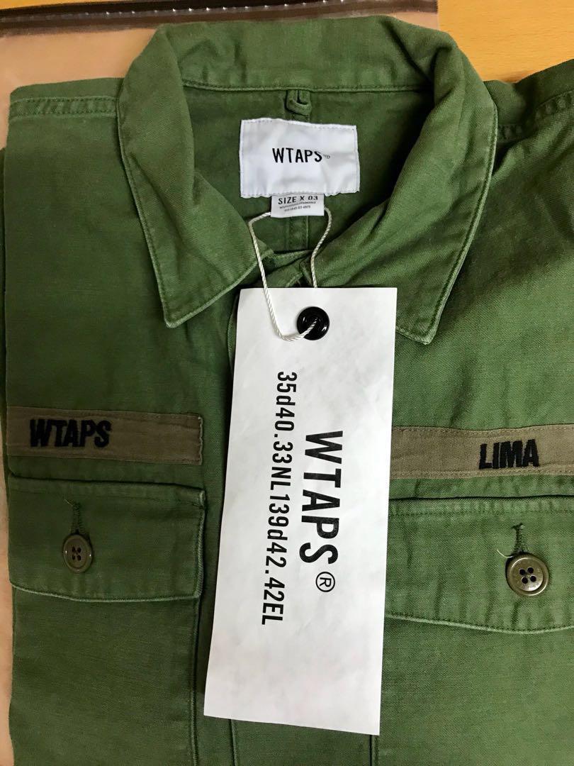 WTAPS 18SS / Buds SS / Shirt Cotton Satin / Olive Drab / L, 女裝 