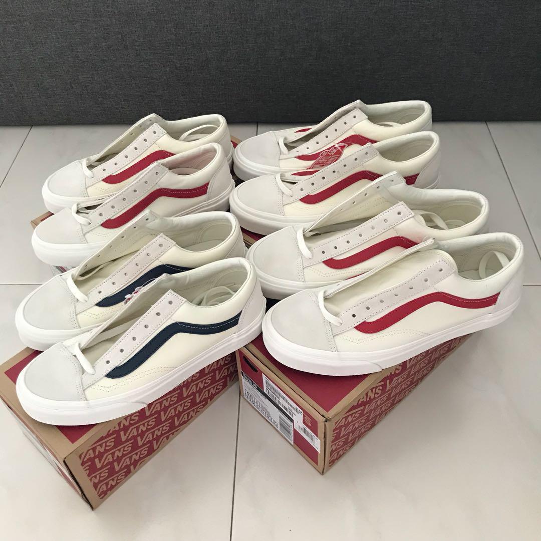 WTS US6 Vans Style 36 Marshmallow Racing Red Dress Blue Men s