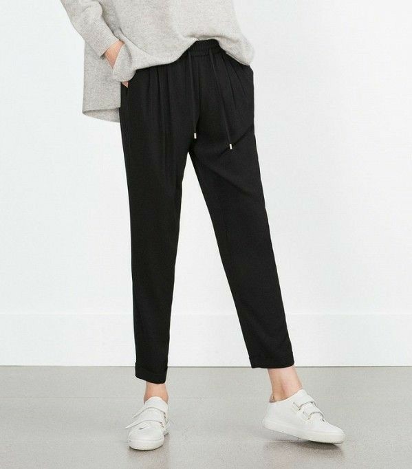 zara drawstring trousers