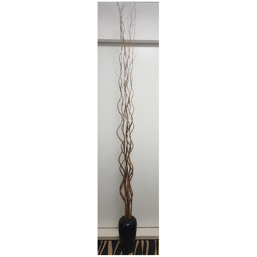 9 Stalks Tall Decorative Bamboo Stick Twig Willow Gold Furniture
