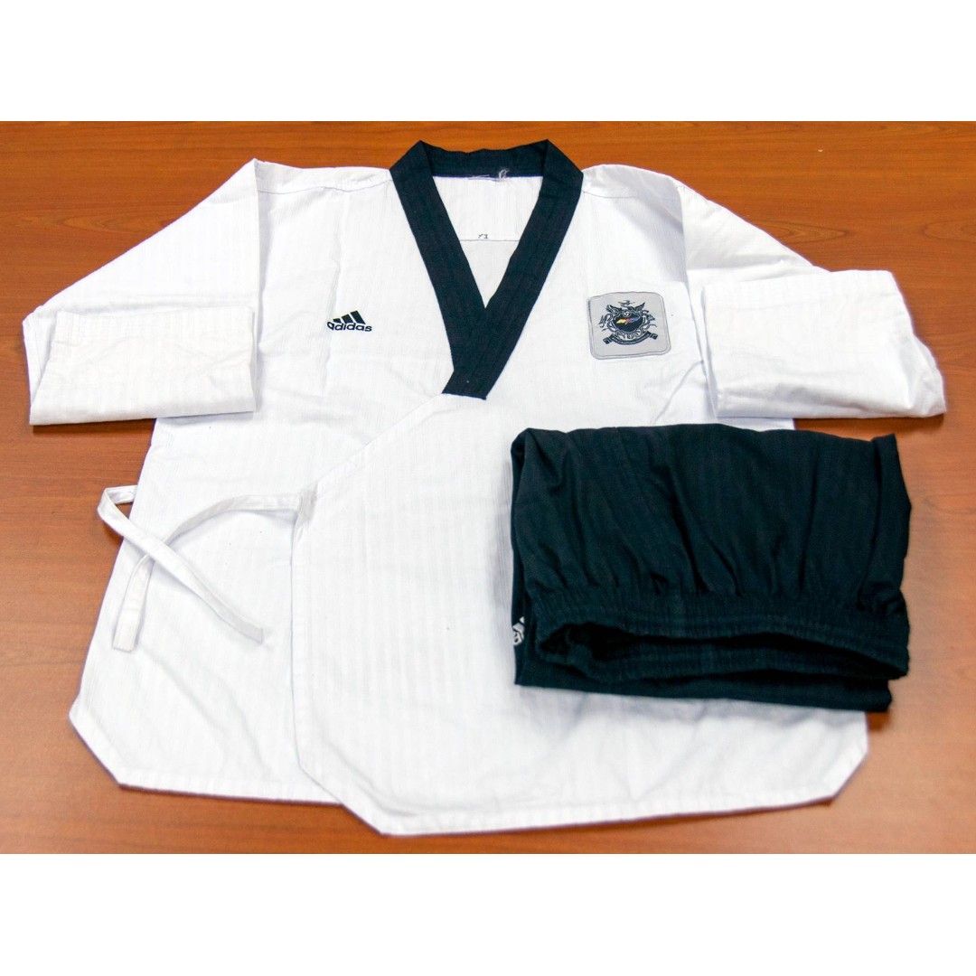 Adidas Taekwondo Poomsae Uniform Dobok Dan Black Belt Male 170cm, Men's