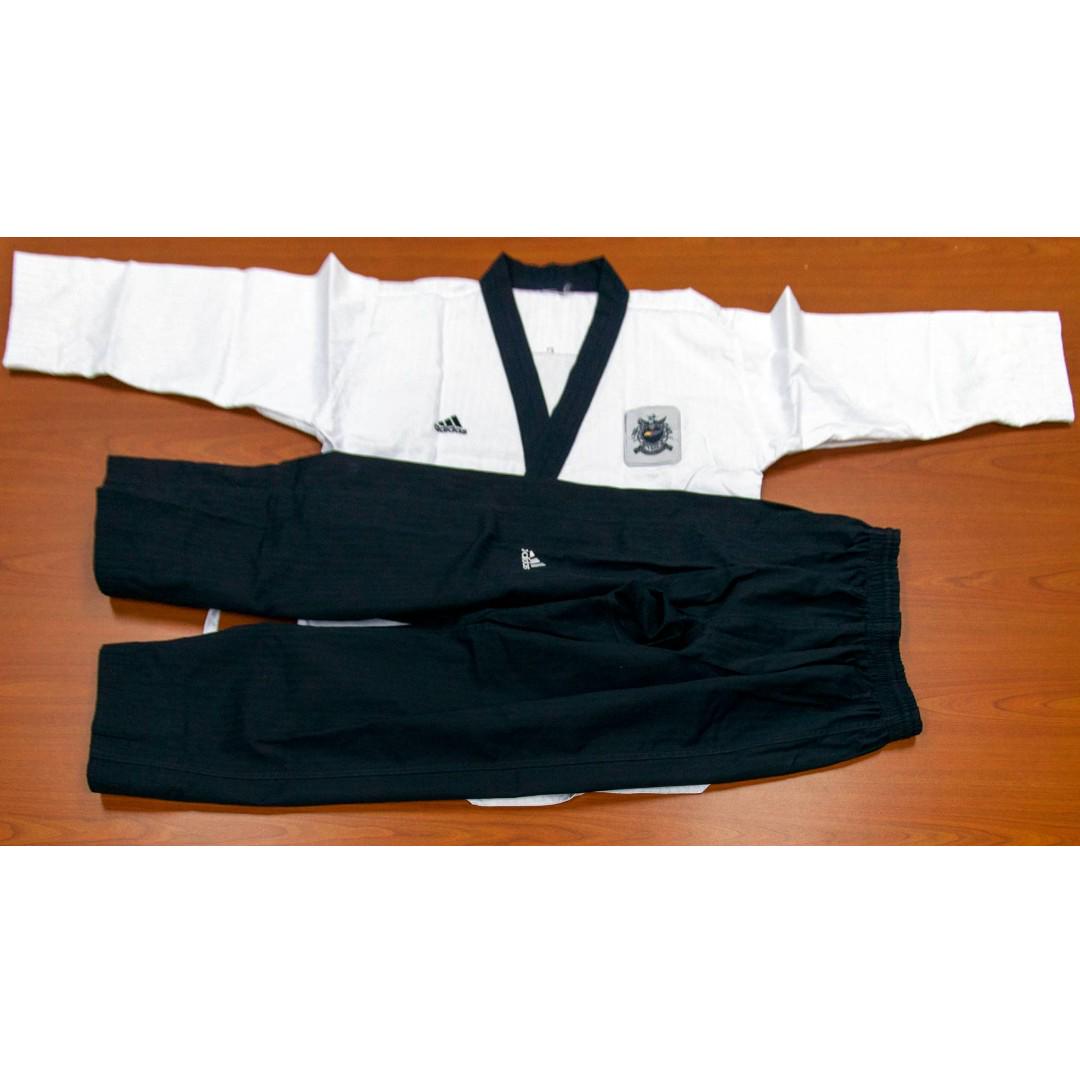 Adidas Taekwondo Poomsae Uniform Dobok Dan Black Belt Male 170cm, Men's