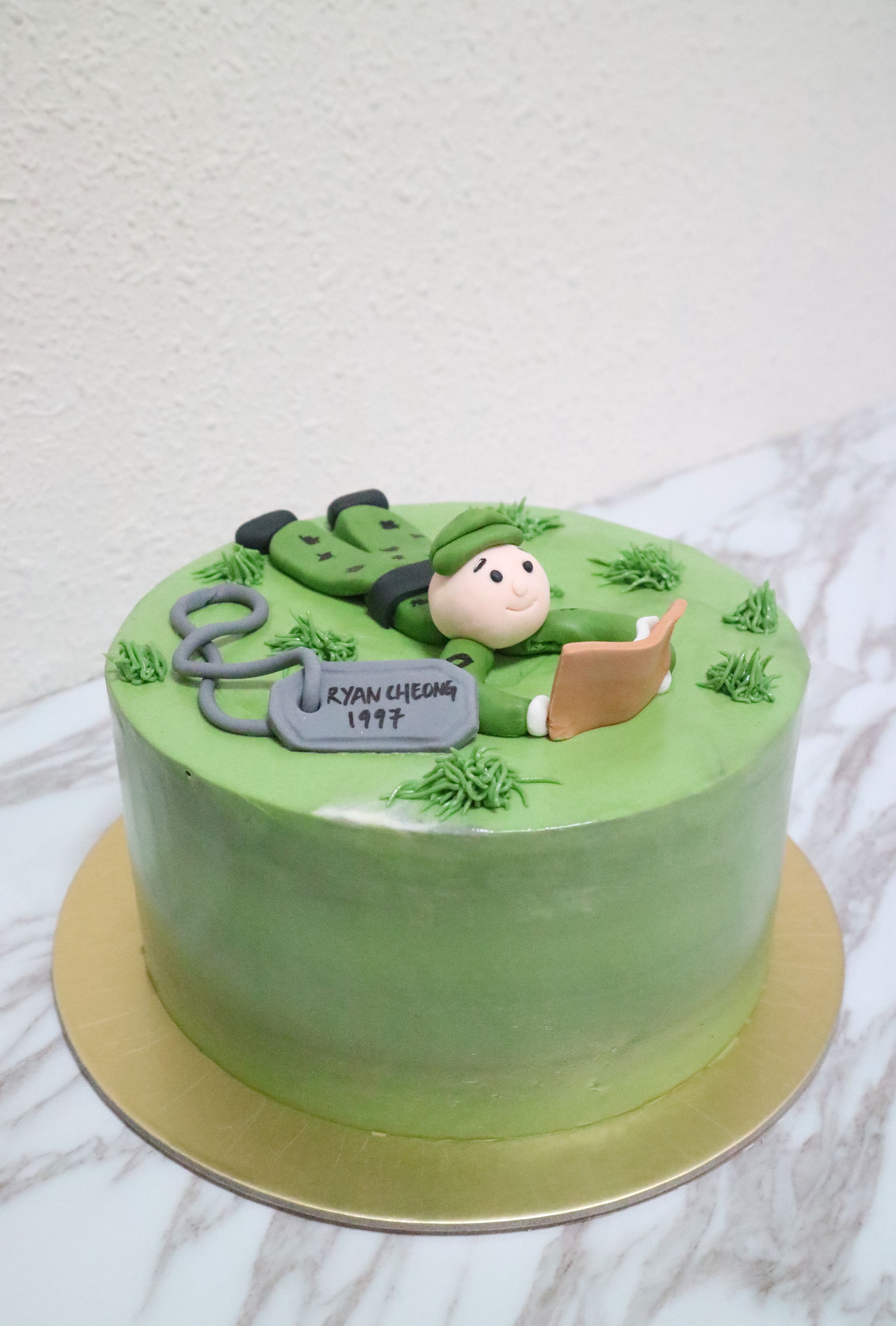 Army Cake Outfield Food Drinks Baked Goods On Carousell