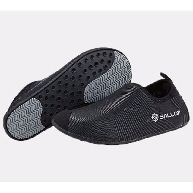 Ballop Skin Fit Shoes Water Sports Light Series Line Wave Black